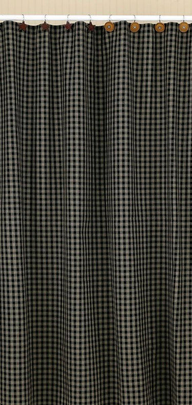 Sturbridge Shower Curtain Black - 72